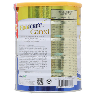 Sữa bột Wincofood GoldCare Canxi: dinh dưỡng ít béo ngừa tiểu đường, bổ sung canxi giúp xương chắc khỏe, MUFA, PUFA tốt cho tim mạch, phù hợp cho người từ 30 tuổi trở lên.