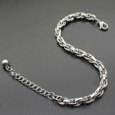 Lắc tay nam inox Hàn Quốc LT154 (Màu Bạc)