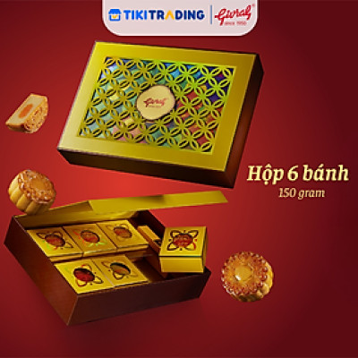 Hộp 6 Bánh Trung Thu Givral Trăng Yêu Thương 3 (150gr)