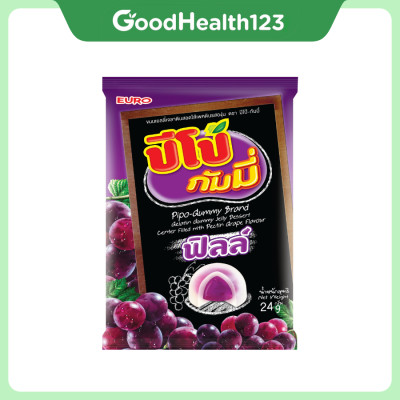 Kẹo Dẻo Pipo Gummy Vị Nho – Dẻo Dai, Ngọt Thanh – Gói 18g [Hàng Thái Lan]