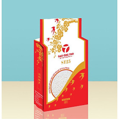 Gạo Ông Thọ ST25 túi 2kg hút chân không - Gạo ngon nhất thế giới năm 2019 tại MANILA