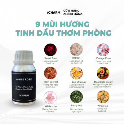 Tinh dầu thơm phòng nước hoa, khách sạn 50ml, 100ml iCHARM khuếch tán phòng ngủ, spa, đuổi muỗi