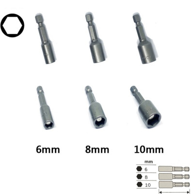 ĐẦU VẶN ỐC 6, 8, 10 VÀ ĐẾ GIỮ BOSCH 2608522418 - HÀNG CHÍNH HÃNG