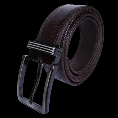 HC4459-63-67-71 - Thắt lưng nam da đà điểu Huy Hoàng đan viền 4P đầu kim màu đen, nâu đất, vàng bò, nâu đỏ