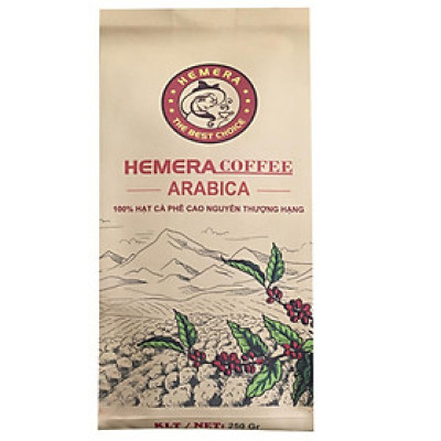 CÀ PHÊ HẠT 100% ARABICA CẦU ĐẤT RANG MỘC HEMERA COFFEE 250GR