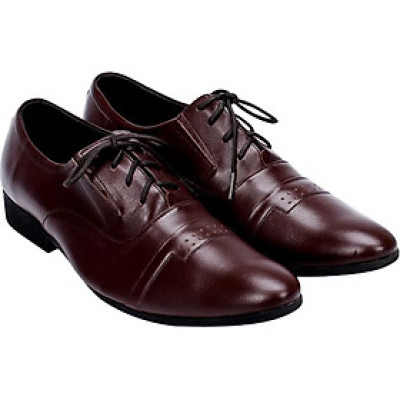 Giày Tây Nam Huy Hoàng HT7108 - Nâu