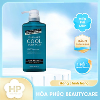 Sữa Tắm Nam Chiết Xuất Bạc Hà Pharmaact Cool Body Soap (Chai 600mL)