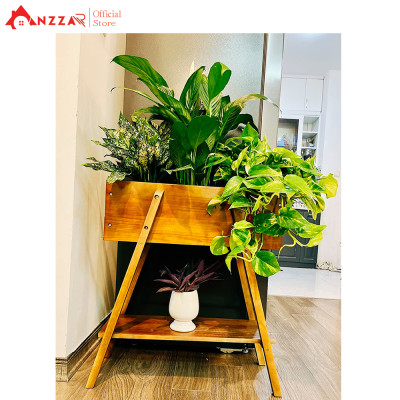 Chậu gỗ trồng cây, hoa, kệ trồng cây ban công-02