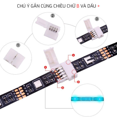 Đầu Nối, Kẹp Nối Dây LED RGB 5050 3528 4 Chân