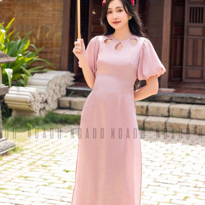 Áo dài Duyên Ngọc NGADO , áo dài hồng