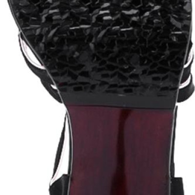 Giày Sandal Nữ Cao Gót Huy Hoàng HT7057 - Đen