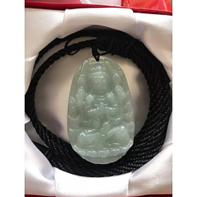 MẶT THIÊN THỦ ĐÁ CÂM THẠCH TỰ NHIÊN MÀU TRẮNG XANH NHẸ ĐỘ MỆNH NAM TUỔI TÝ MỆNH KIM THỦY MỘC SIZE CAO 49MM NGANG 31MM DẦY 6MM8 ĐEM MAY MẮN SỨC KHỎE CÔNG DANH TÀI LỘC