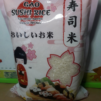 Gạo Nhật SUSHI RICE 1KG (Giống Nhật trồng tại Việt Nam)