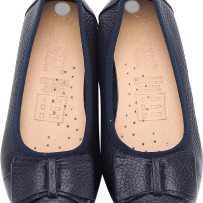 Giày Nữ Búp Bê Da Bò Huy Hoàng HT7908 - Xanh Đen