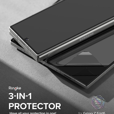 Bộ Miếng Dán Màn Hình RINGKE 3-in-1 Protector dành cho Samsung Galaxy Z Fold 6 (dán màn hình ngoài, màn trong, dán viền)_ Hàng chính hãng