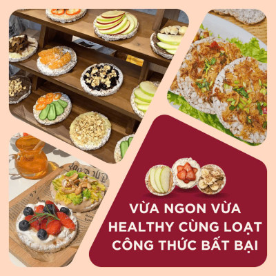 [Vị Cỏ Ngọt] - Bánh Gạo Lứt Ăn Kiêng GUfoods 170g - Tập Gym, Giảm Cân, Thực Dưỡng, Eat Clean, Ăn Vặt Healthy, Không Chiên Dầu