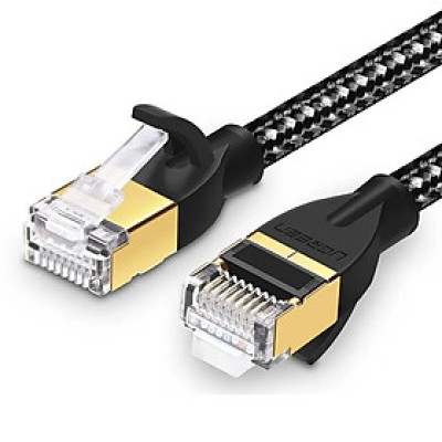 Ugreen UG50352NW117TK 2M màu Đen Cáp mạng LAN CAT6 bọc lưới cao cấp - HÀNG CHÍNH HÃNG