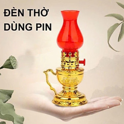 Cặp Đèn Thờ Vĩnh Cửu Sử Dụng Pin - Combo 2 Đèn Bàn Thờ Đẹp, Tôn Nghiêm Decor Decor Phòng Trang Trí Nhà