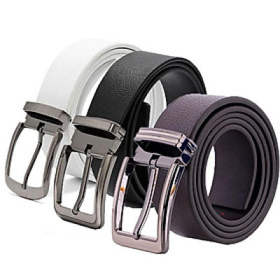 Dây nịt nam da bò Huy Hoàng đầu kim Trắng HP4107, Đen HP4108, Nâu HP4109