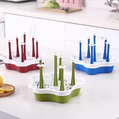 Khay úp ly, khay úp cốc 6 - 8 - 10 nhánh để ly - Tháo ráp tiện lợi, nhựa cao cấp chống bám bẩn 28 (VNM6219)