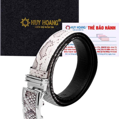 Thắt Lưng Nam Da Trăn Huy Hoàng HT4305 - Trắng