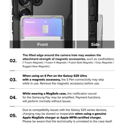 Ốp lưng cho Samsung Galaxy S25 Ultra RINGKE Fusion Magnetic - Hàng Chính Hãng