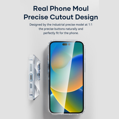 Ốp lưng chống sốc trong suốt hỗ trợ sạc Maqsafe cho iPhone 13 Pro Max (6.7 inch) hiệu Rock Protection Maqsafe Magetic Case (siêu mỏng 1.5mm, độ trong tuyệt đối, chống trầy xước, chống ố vàng, tản nhiệt tốt) - hàng nhập khẩu