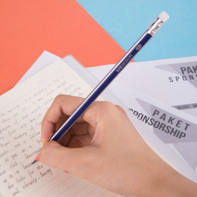 Bút 2B kèm tẩy Deli - sọc neon nhiều màu - 12 cây/hộp - E37013 / E37014 / E37015 / E37016/ E37000/ E58103/ E10902