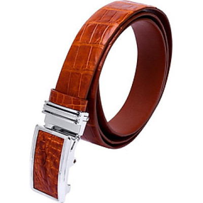 Thắt Lưng Nam Da Cá Sấu Gai Bụng Huy Hoàng HT4203 (120 x 3.5 cm) - Vàng