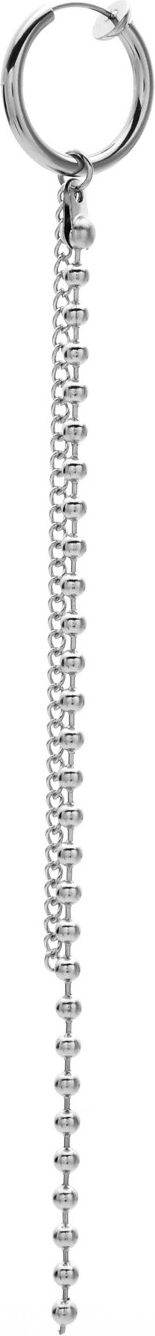 Bông tai unisex chuỗi cầu Titan dáng dài phối xích mảnh dáng ngắn