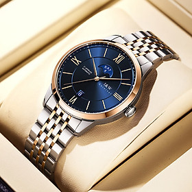 Đồng hồ nam chính hãng IW CARNIVAL IW528G-5 Kính sapphire ,chống xước,Chống nước ,Bảo hành 24 tháng,Máy cơ (Automatic),Dây da Kim loại Thép không gỉ 316L