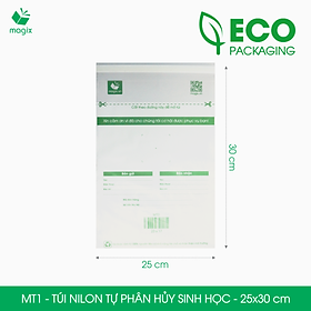 MT1 - 30x25 cm - 500 Túi nilon (tự phân hủy sinh học) đóng hàng