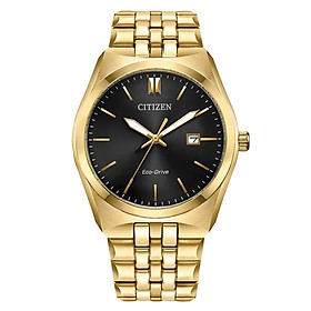 Đồng Hồ Nam Citizen Dây Kim Loại Máy Eco-Drive BM7333-85E - Mặt Đen
