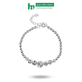 Vòng , Lắc Tay Chân Cho Bé Bạc Ta Kiểu Bi Phay Tinh Tế BẠC HIỂU MINH LTE533
