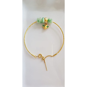 Vòng Tay charm xinh đẹp 5 đồng tiền đá cẩm thạch tự nhiên Vòng tay phối charm hình Chú Ong Xinh xắn vòng màu vàng khoen rút xinh Nữ đeo dễ thương ạ