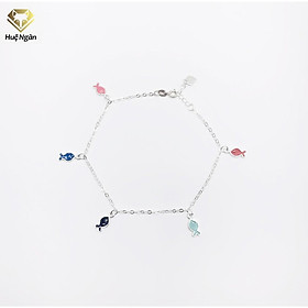 Lắc chân bạc Ý 925 Huệ Ngân - Funny Fish JL018