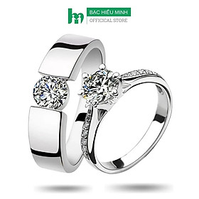 Nhẫn Đôi Bạc Nhẫn Cặp Bạc - Vùng Trời Tình Yêu - BẠC HIỂU MINH NC619