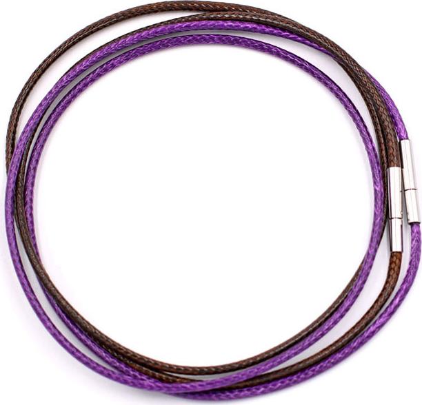 Combo 2 sợi dây vòng cổ cao su - nâu + tím DCSNI1