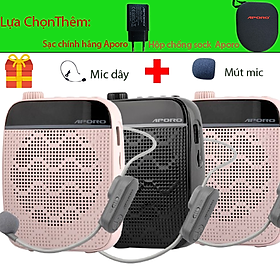 Loa máy trợ giảng không dây Aporo T25 2.4G Bluetooth 5.0 Hàng Chính Hãng (Lựa chọn thêm Hộp bảo vệ Aporo) 