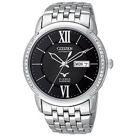 Đồng Hồ Nam Citizen Dây Thép Không Gỉ NH8270-56E - Mặt Đen (Sapphire)