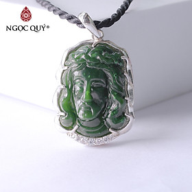 Mặt dây chuyền chúa Jesus đá thiên nhiên - Ngọc Quý Gemstones