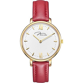 Đồng hồ đeo tay Nữ hiệu JONAS & VERUS X00752-Q3.GGWLR, Máy Pin (Quartz), Kính sapphire chống trầy xước, Dây Da Italy