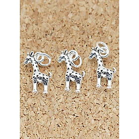 Combo 3 cái charm bạc hình hươu cao cổ treo - Ngọc Quý Gemstones