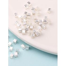 Combo charm bạc tách hạt hình vuông - Ngọc Quý Gemstones