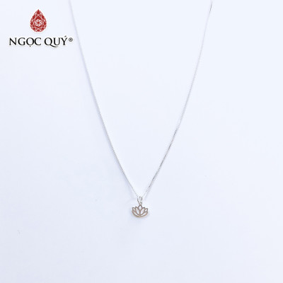 Dây chuyền bạc mặt hoa sen - Ngọc Quý Gemstones