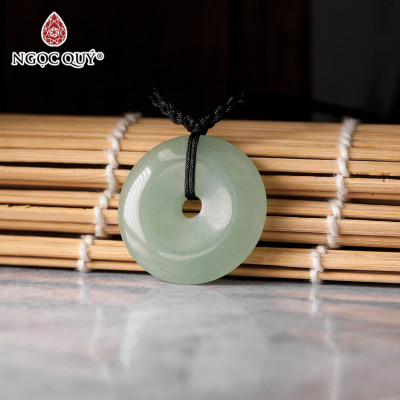 Mặt dây chuyền đồng điếu đá aventurine mệnh hỏa, mộc - Ngọc Qúy Gemstones