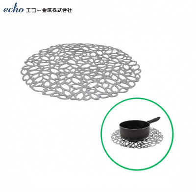 Set 04 tấm đế lót ly cốc hình tròn Echo Flower Ø10cm - Hàng Nội Địa Nhật Bản