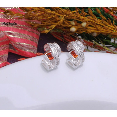 Bông tai bạc Ý 925 Huệ Ngân - Cầu vồng đẹp YE006