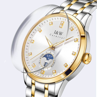 Đồng hồ nam chính hãng IW Carnival  IW625G-1 ,kính sapphire,chống xước,chống nước 50m,Bh 24 tháng,máy cơ (automatic)