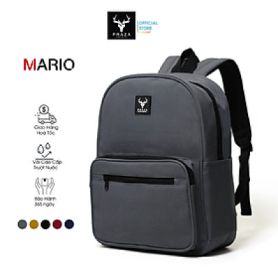 Balo MARIO Đi Học Đi Du Lịch Cá Tính Chất Vải Trượt Nước Cao Cấp PRAZA - BLTK209